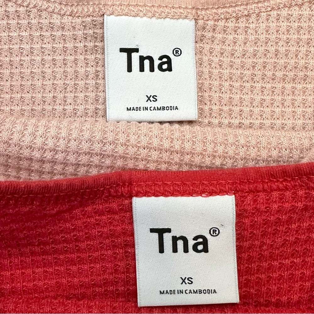 TNA Ribbed Tank Tops - Pink and Red - Picture 2 of 11